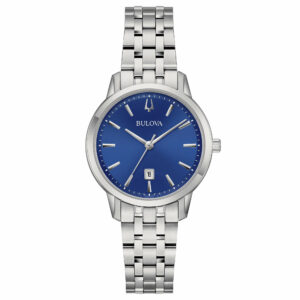 Bulova Sutton Lady 96M166 - Gioielleria Casavola di Noci - orologio al quarzo da donna con quadrante blu - idee regalo compleanno 50 anni migliore amica