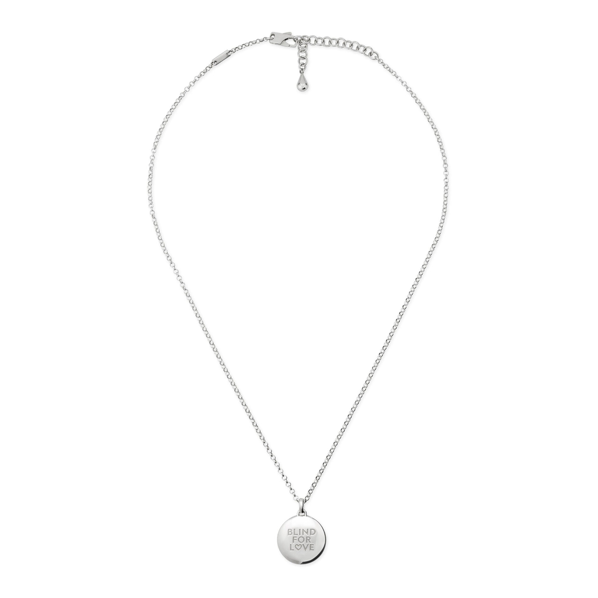 Gucci Blind for Love YBB843587001 - Gioielleria Casavola di Noci - collana unisex in argento 925 con ciondolo rotondo - idee regalo per un diciottesimo compleanno