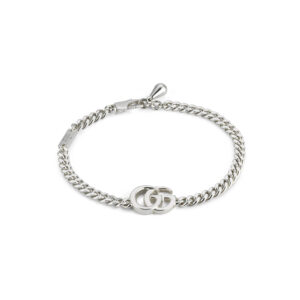 Gucci GG Marmont YBA814917001 - Gioielleria Casavola di Noci - bracciale in argento 925 - idee regalo compleanno 18 anni unisex - con pendente logo