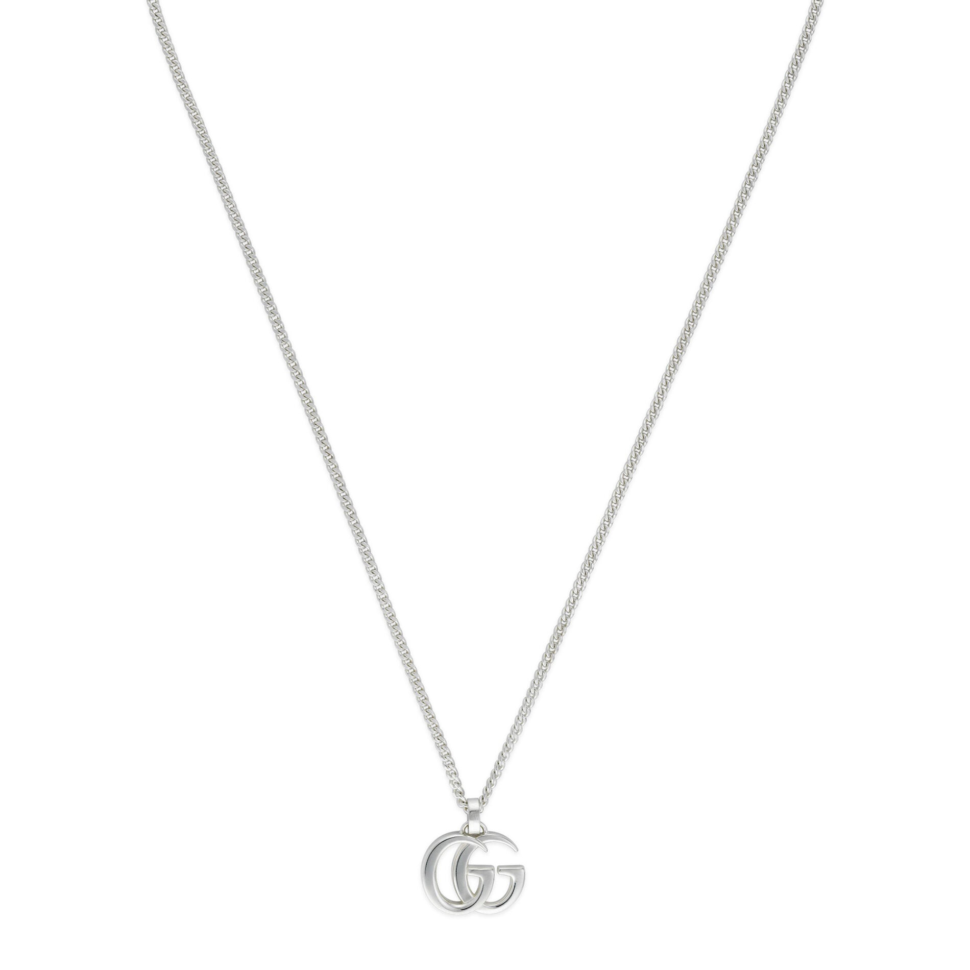 Gucci GG Marmont YBB814914001 - Gioielleria Casavola di Noci - collana groumette in argento 925 - idee regalo compleanno 18 anni unisex - ciondolo doppia G
