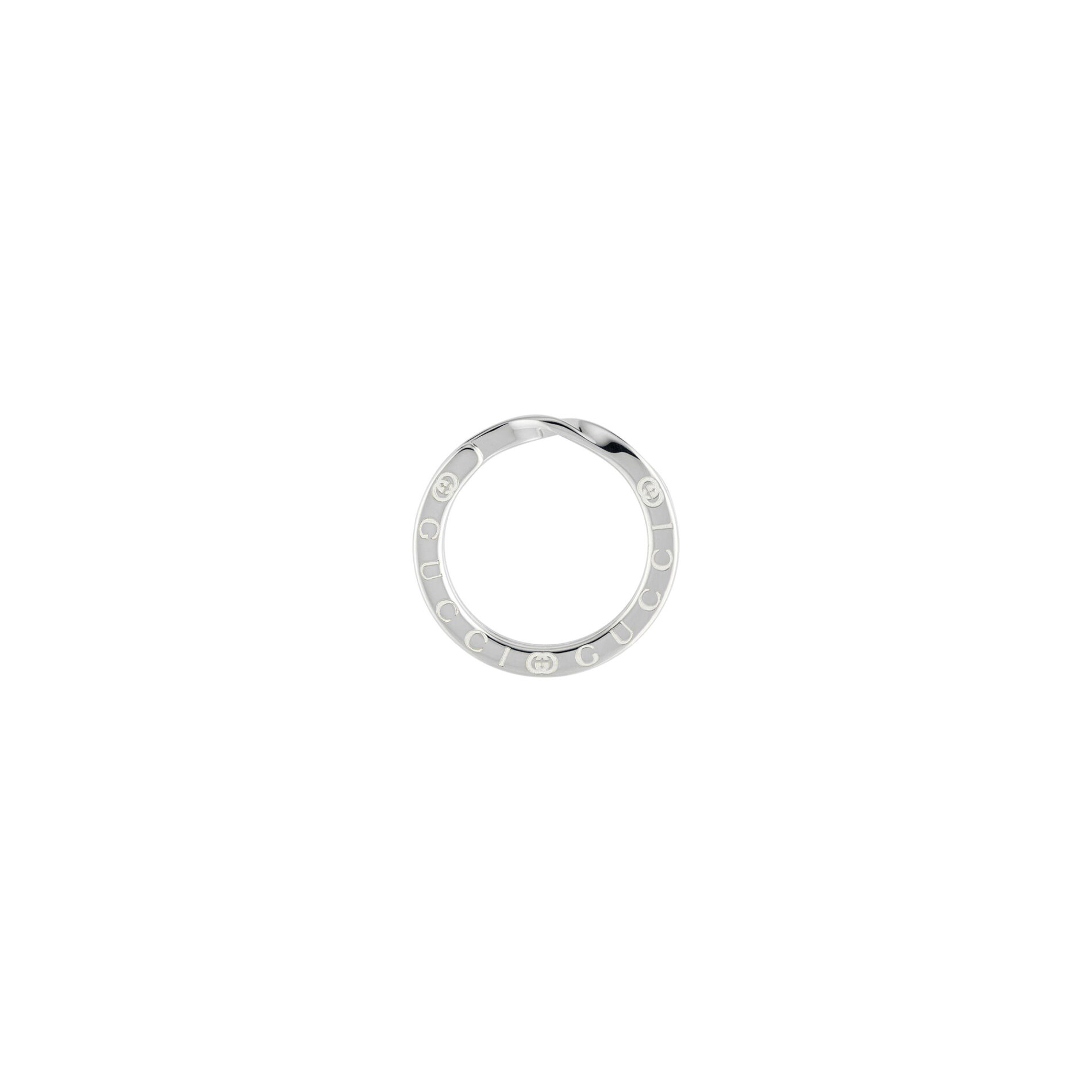 Gucci Interlocking YBF820471001 - Gioielleria Casavola di Noci - anello portachiavi in argento 925 - idee regalo cresima unisex