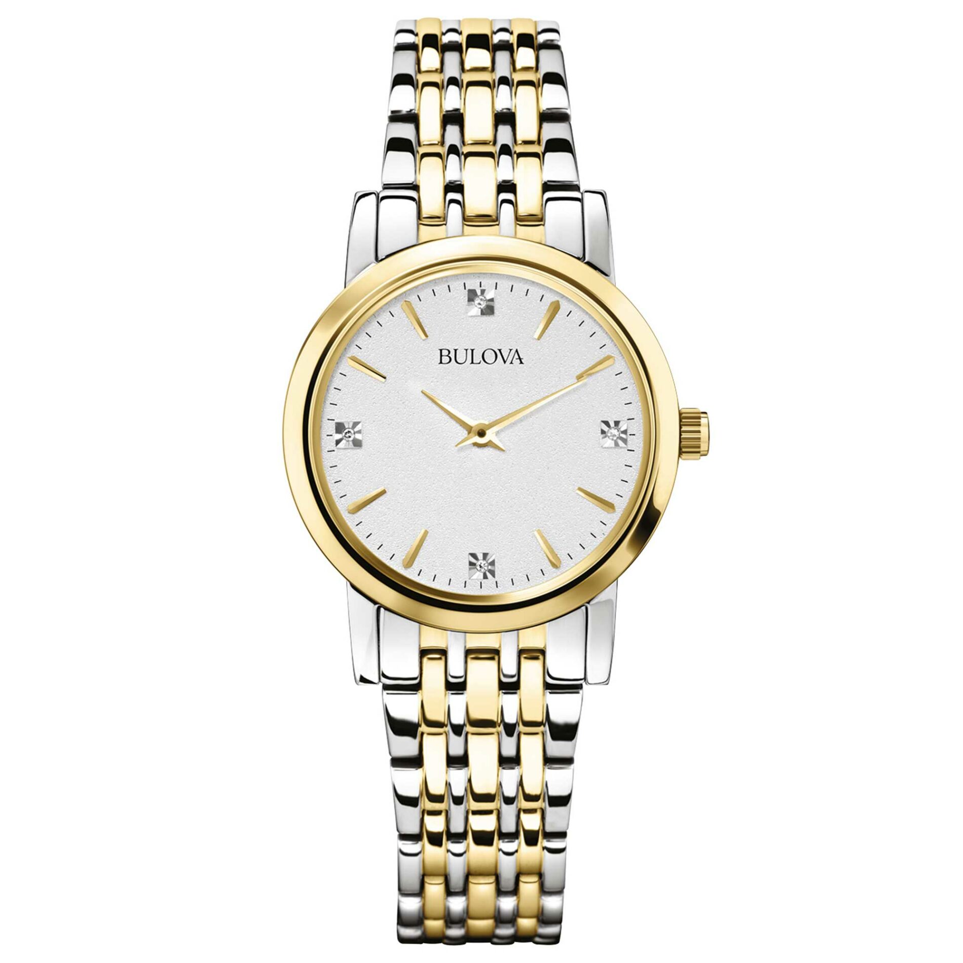 Bulova Classic Lady Diamonds 98P115 - Gioielleria Casavola di Noci - orologio da donna rotondo - quadrante color argento - idee regalo 30 anni migliore amica