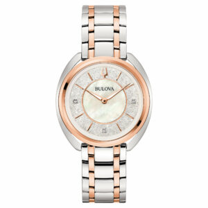 Bulova Duality 98P219 - Gioielleria Casavola di Noci - orologio al quarzo da donna - quadrante in madreperla con diamanti - idee regalo 50 anni migliore amica