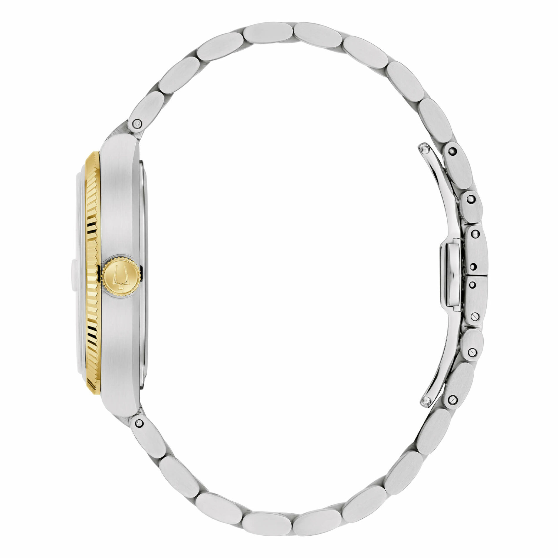 Bulova Super Seville 98B458 - Gioielleria Casavola di Noci - orologio al quarzo da uomo con lancette a movimento continuo - quadrante nero - cassa bicolore in acciaio INOX