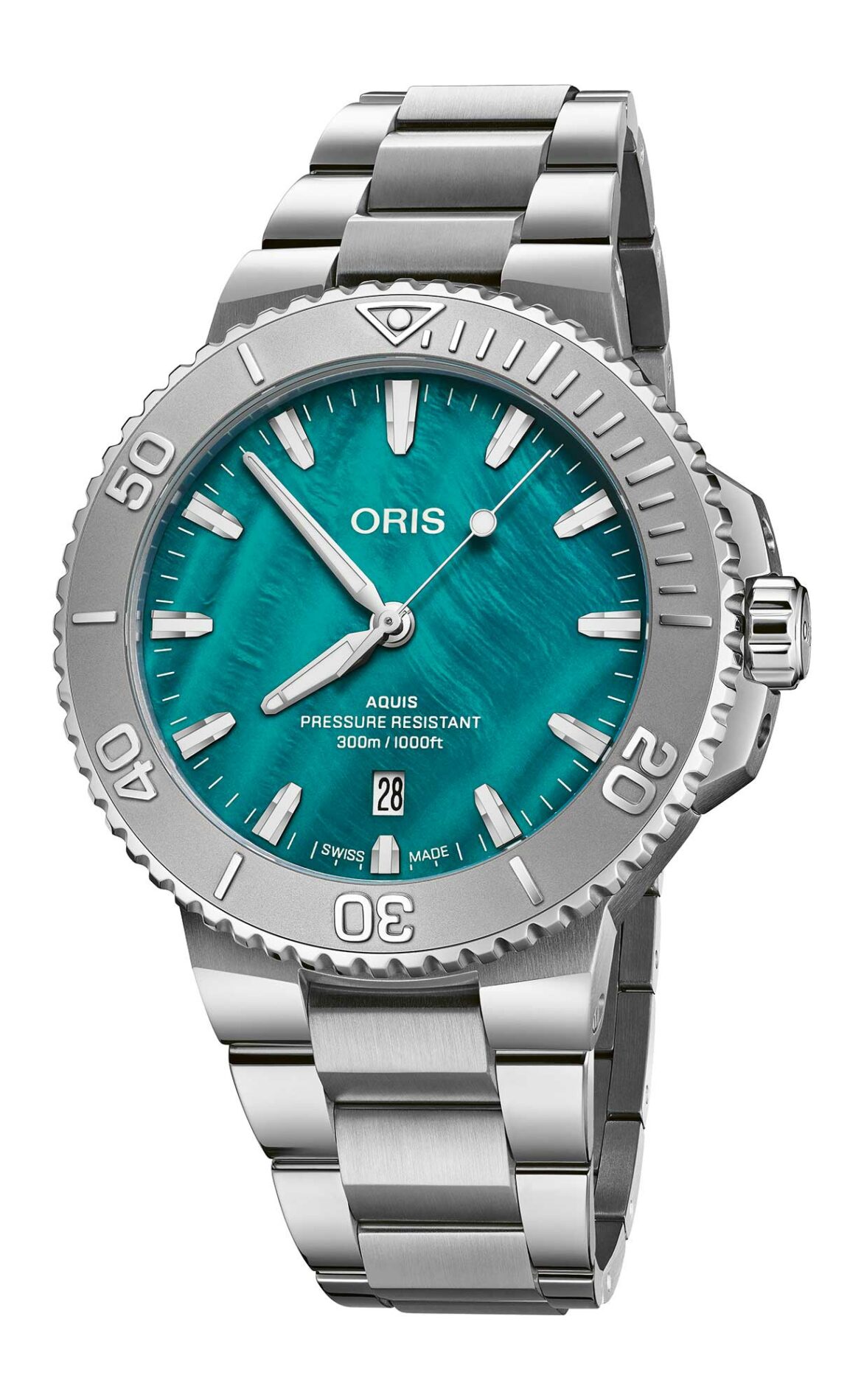 Oris Aquis New York Harbor II 01 733 7789 4187-Set - Gioielleria Casavola di Noci - orologio automatico svizzero in edizione limitata - bracciale in acciaio INOX