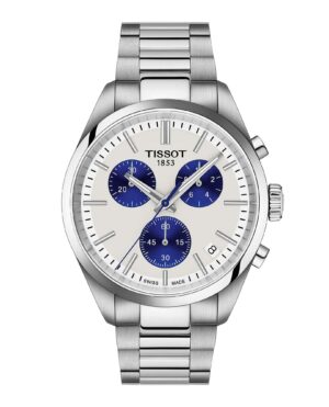 Tissot PR 100 Cronograph T150.417.11.011.00 - Gioielleria Casavola di Noci - orologio svizzero da uomo con vetro zaffiro - quadrante bianco