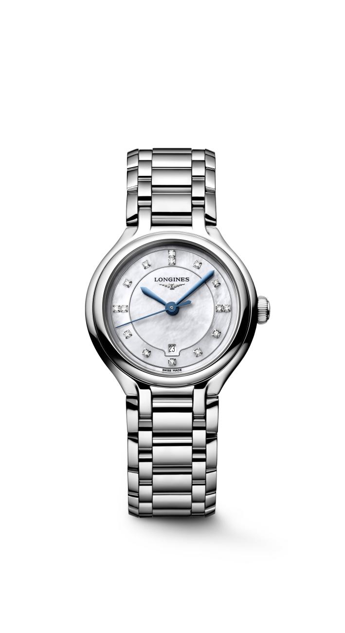 Longines Primaluna L8.142.4.87.6 - Gioielleria Casavola di Noci - orologio al quarzo svizzero da donna - quadrante madreperla e diamanti come indici - cassa in acciaio INOX