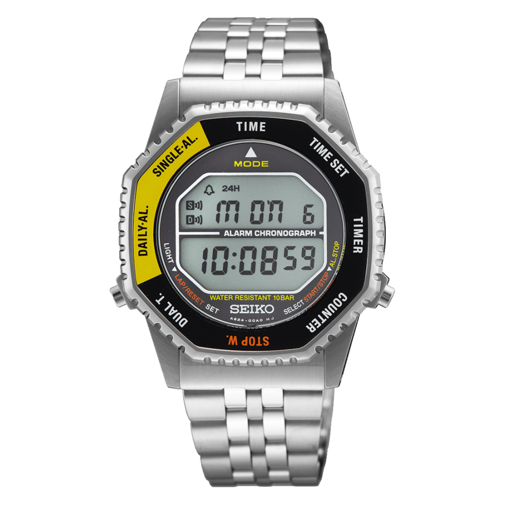 Seiko Sport Rotocall SMGG17P1 - Gioielleria Casavola di Noci - orologio digitale al quarzo in acciaio INOX - cronografo e sveglia - idee regalo 20 anni ragazzo