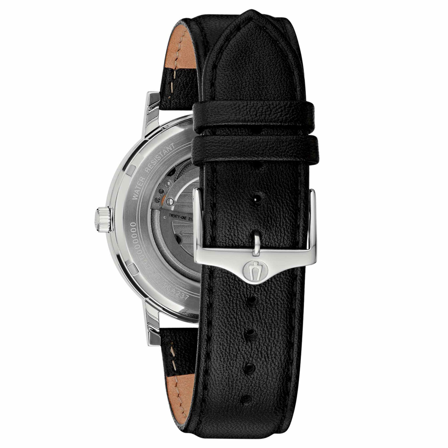 Bulova Clipper Open Automatic 96A237 - Gioielleria Casavola di Noci - orologio automatico - cinturino in pelle color nero