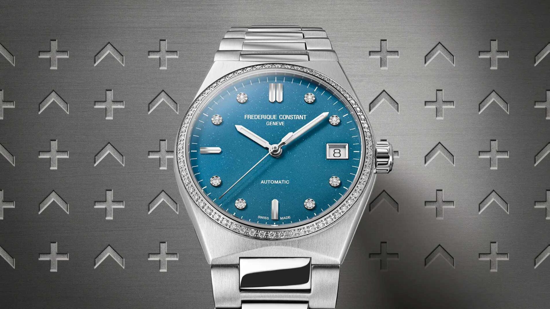 Frederique Constant Orologi - Gioielleria Casavola di Noci - Collezione Highlife Lady - quadrante azzurro con diamanti