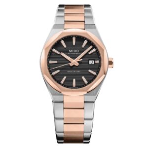 Mido Multifort 8 One Crown M055.507.22.051.00 - Gioielleria Casavola di Noci - orologio svizzero automatico - ghiera ottagonale color oro rosa - quadrante nero