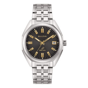 Bulova Jet Star 96B415 - Gioielleria Casavola di Noci - orologio al quarzo con lancette a movimento continuo - quadrante antracite - idee regalo compleanno 40 anni uomo