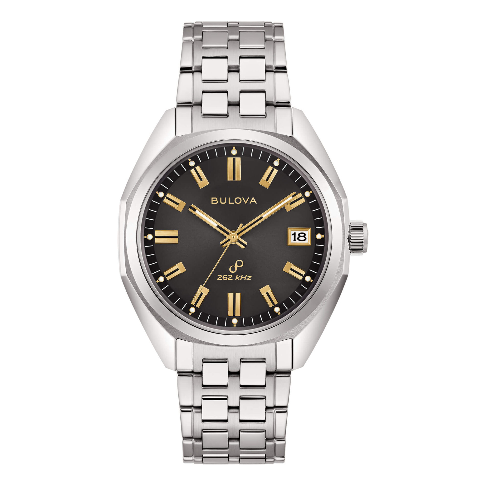 Bulova Jet Star 96B415 - Gioielleria Casavola di Noci - orologio al quarzo con lancette a movimento continuo - quadrante antracite - idee regalo compleanno 40 anni uomo