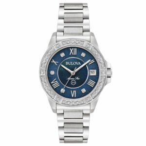 Bulova Marine Star Lady Diamonds 96R215 - Gioielleria Casavola di Noci - orologio da donna con quadrante in madreperla blu - idee regalo compleanno 40 anni migliore amica