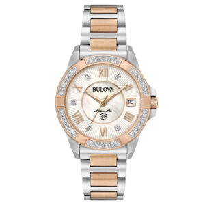 Bulova Marine Star Lady Diamonds 98R234 - Gioielleria Casavola di Noci - orologio da donna con quadrante in madreperla - idee regalo compleanno 40 anni migliore amica