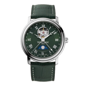 Frederique Constant Classics Heart Beat FC-335MCGRW4P26 - Gioielleria Casavola di Noci - orologio automatico svizzero da uomo con fasi lunari e data - quadrante open heart