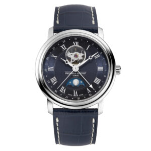 Frederique Constant Classics Heart Beat FC-335MCNW4P26 - Gioielleria Casavola di Noci - orologio automatico svizzero da uomo con fasi lunari e data - quadrante open heart