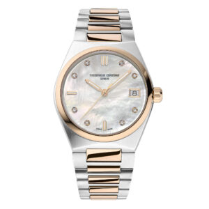 Frederique Constant Highlife FC-240MPWD2NH22B - Gioielleria Casavola di Noci - orologio svizzero al quarzo da donna con diamanti in acciaio INOX bicolore oro rosa - secondo cinturino in omaggio