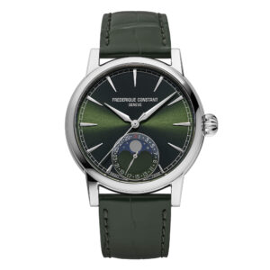 Frederique Constant Manufacture Moonphase FC-716GR3H6 - Gioielleria Casavola di Noci - orologio automatico svizzero da uomo con fasi lunari - cinturino alligatore verde