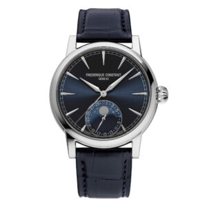 Frederique Constant Manufacture Moonphase FC-716N3H6 - Gioielleria Casavola di Noci - orologio automatico svizzero da uomo con fasi lunari - cinturino alligatore blu