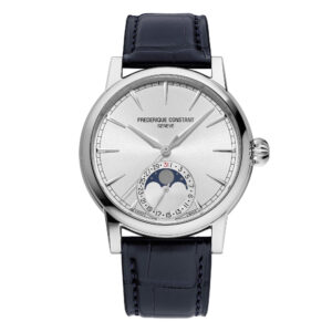Frederique Constant Manufacture Moonphase FC-716S3H6 - Gioielleria Casavola di Noci - orologio automatico svizzero da uomo con fasi lunari - cinturino alligatore blu