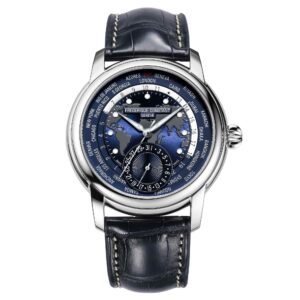Frederique Constant Manufacture Worldtimer FC-718NWM4H6 - Gioielleria Casavola di Noci - orologio svizzero con calibro di manifattura ore del mondo - quadrante blu