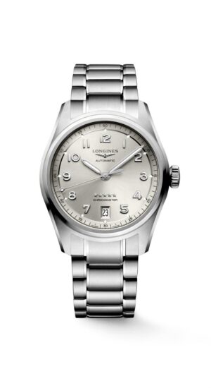 Longines Spirit L3.410.4.63.6 - Gioielleria Casavola di Noci - orologio svizzero automatico unisex - cassa e bracciale in acciaio INOX - quadrante color avorio