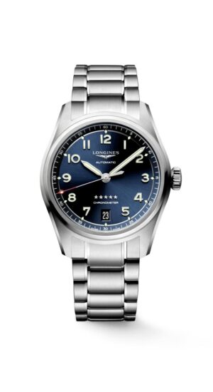 Longines Spirit L3.410.4.93.6 - Gioielleria Casavola di Noci - orologio svizzero automatico unisex - cassa e bracciale in acciaio INOX - quadrante blu