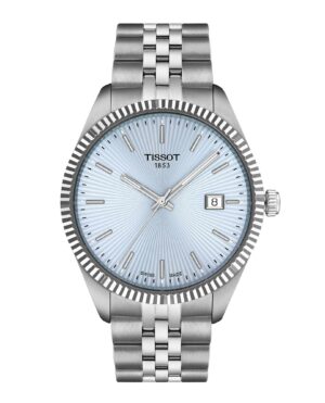 Tissot Ballade 40mm T156.410.11.351.00 - Gioielleria Casavola di Noci - orologio svizzero da uomo - ghiera zigrinata in acciaio INOX - quadrante blu ghiaccio