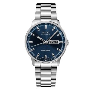 Mido Commander Datoday M021.430.11.041.00 - Gioielleria Casavola di Noci - orologio automatico svizzero con cassa in acciaio INOX - quadrante blu