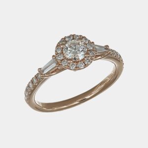 Anello solitario 0.38 ct Glow Wing Rosè - Gioielleria Casavola di Noci - gioiello in oro rosa 18 carati - idee regalo per una proposta di matrimonio importante
