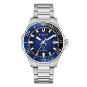 Bulova Marine Star Automatic 98B466 - Gioielleria Casavola di Noci - orologio automatico sportivo da uomo - quadrante blu effetto sfumato - ghiera bicolore