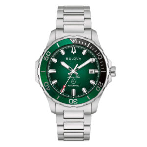 Bulova Marine Star Automatic 98B471 - Gioielleria Casavola di Noci - orologio automatico sportivo da uomo - quadrante verde effetto sfumato - ghiera bicolore