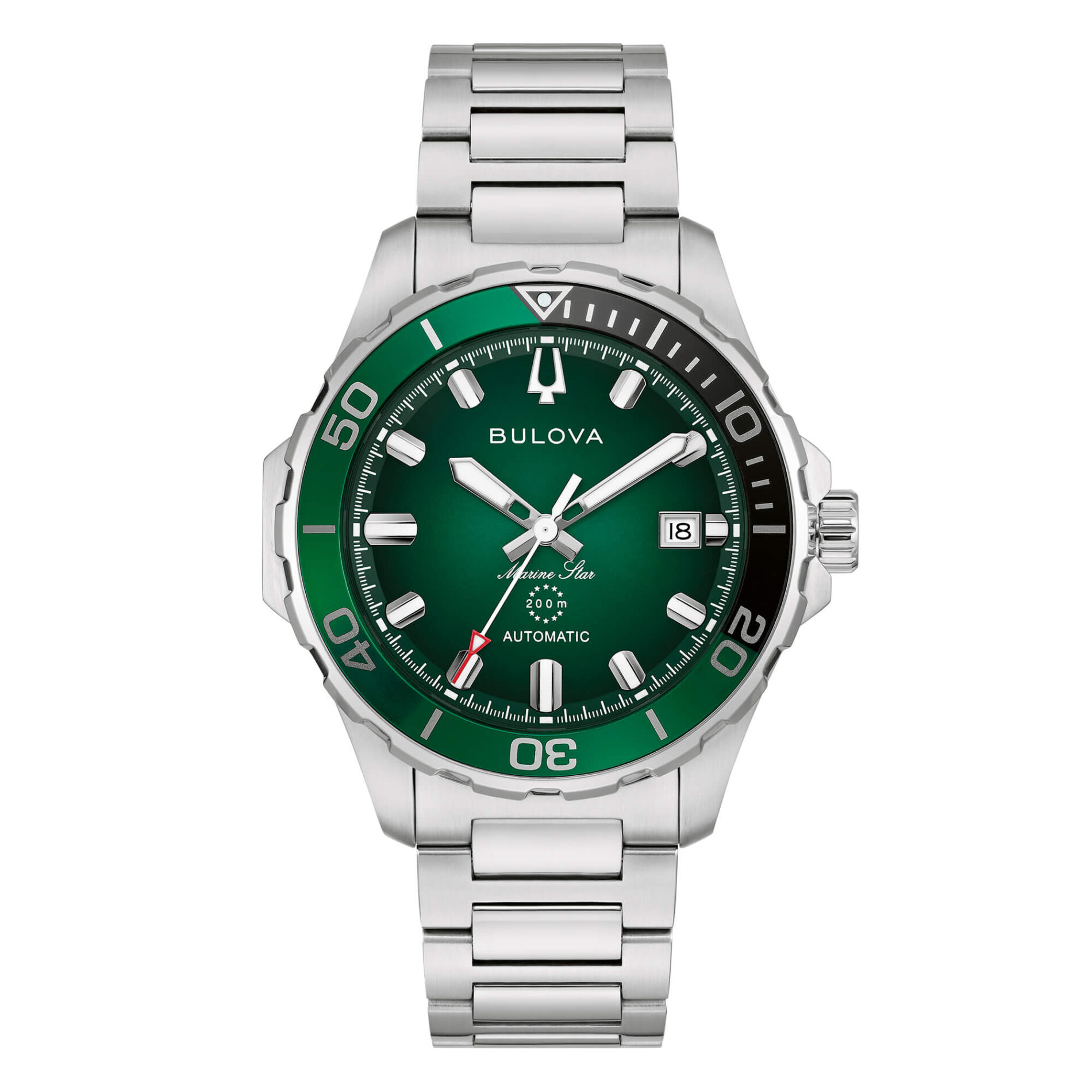 Bulova Marine Star Automatic 98B471 - Gioielleria Casavola di Noci - orologio automatico sportivo da uomo - quadrante verde effetto sfumato - ghiera bicolore