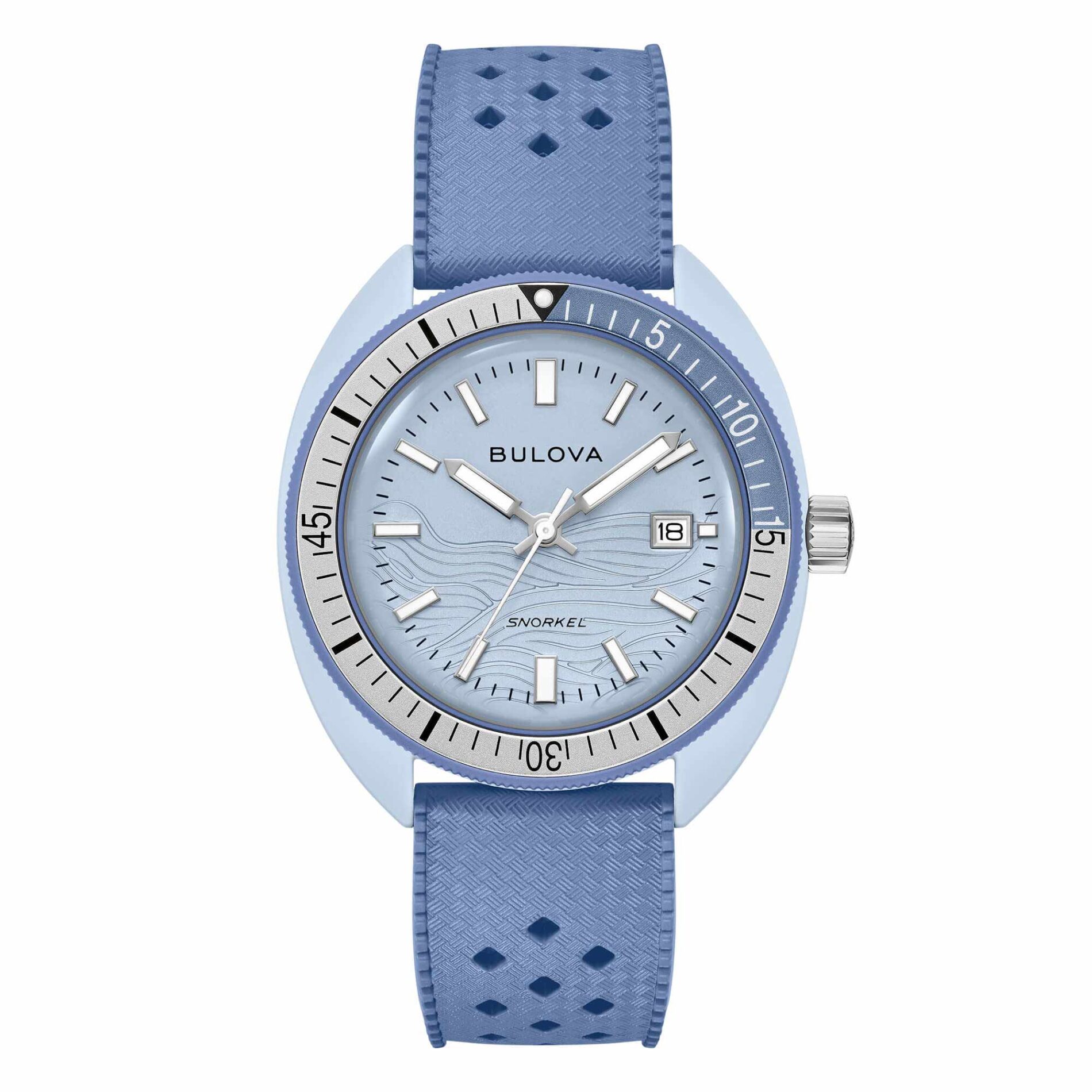 Bulova Snorkel 98B461 - Gioielleria Casavola di Noci - orologio unisex subacqueo - quadrante color lavanda - ghiera con anello bicolore
