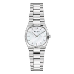 Bulova Super Seville Mini 96L353 - Gioielleria Casavola di Noci - orologio da donna con quadrante in madreperla bianco - ghiera zigrinata