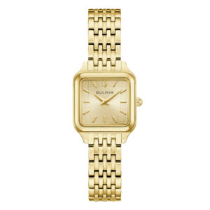 Bulova Sutton Square 97L191 - Gioielleria Casavola di Noci - orologio da donna quadrato piccolo - quadrante color oro giallo