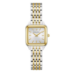 Bulova Sutton Square 98L330 - Gioielleria Casavola di Noci - orologio da donna quadrato piccolo - ghiera color oro giallo