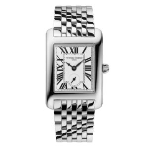 Frederique Constant Classics Carree FC-235S2C6B - Gioielleria Casavola di Noci - orologio svizzero al quarzo unisex con cassa rettangolare - bracciale in acciaio INOX