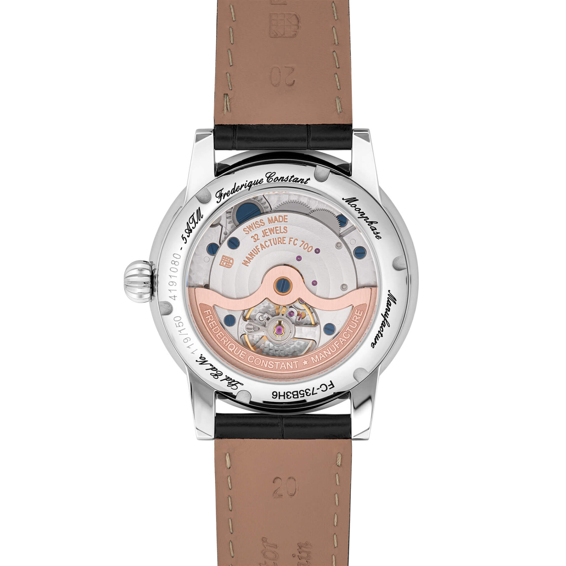 Frederique Constant Manufacture Power Reserve FC-735B3H6 - Gioielleria Casavola di Noci - cassa in acciaio INOX - cinturino in pelle di alligatore