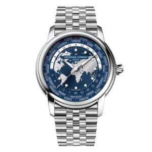 Frederique Constant Manufacture Worldtimer FC-719NN3H6B - Gioielleria Casavola di Noci - orologio automatico svizzero da uomo con complicazione ore del tempo - bracciale in acciaio INOX