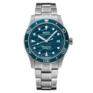 Mido Ocean Star 39 M026.907.11.041.01 - Gioielleria Casavola di Noci - orologio automatico svizzero da uomo in edizione speciale - quadrante e ghiera color blu petrolio