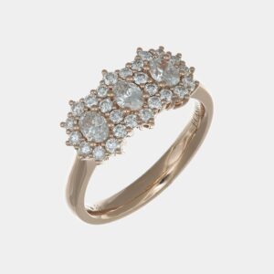 Anello rosetta trilogy diamanti Prestige Rosé - Gioielleria Casavola di Noci - gioiello in oro rosa 18 carati - idee regalo per la nascita del primo figlio o figlia