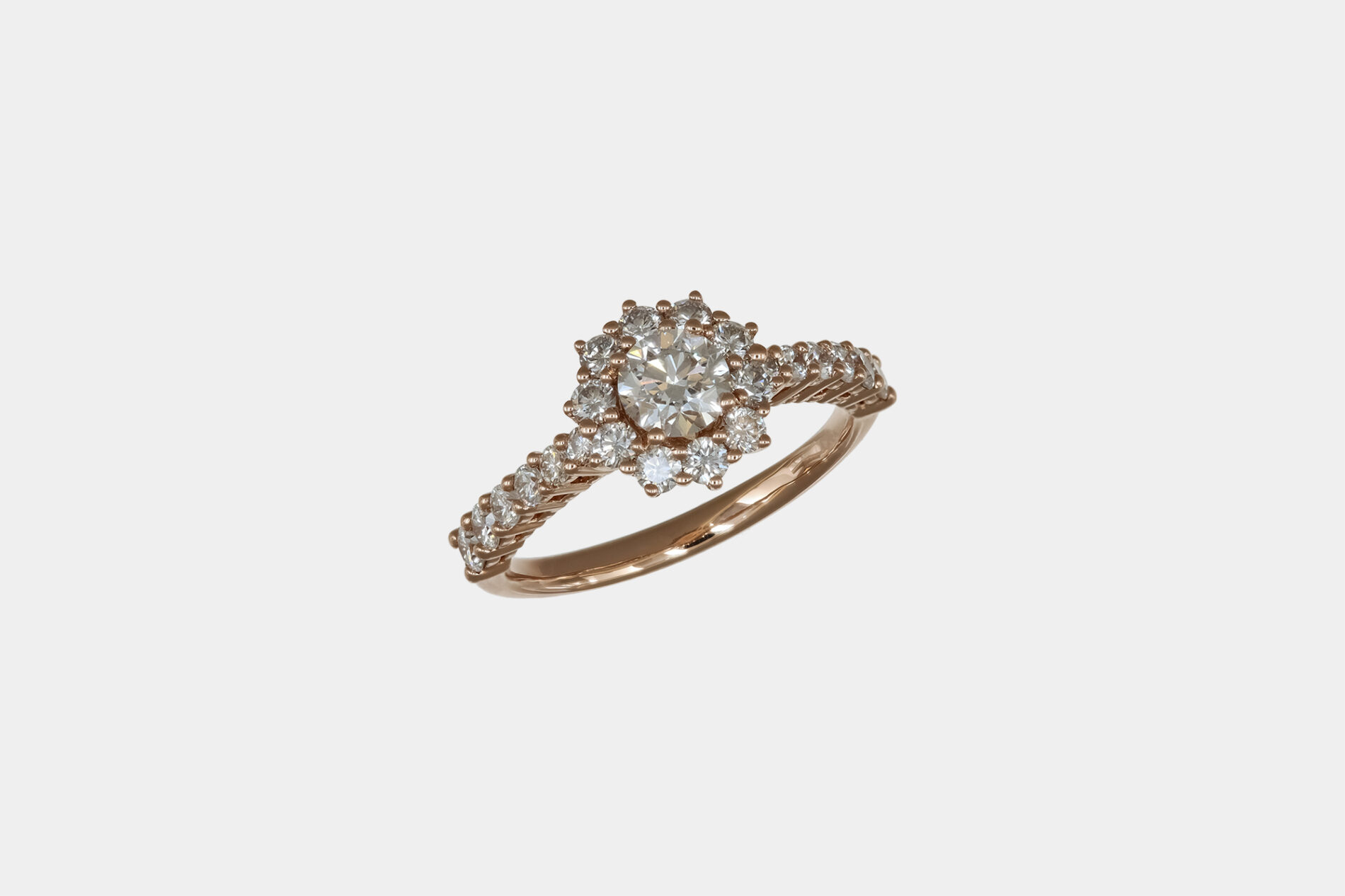 Anello solitario Bloom Rosé - Gioielleria Casavola di Noci - gioiello in oro rosa 18 carati - idee regalo per proposta di matrimonio importante
