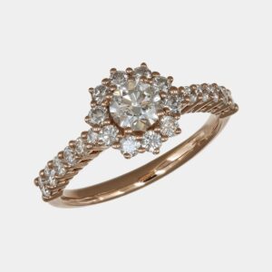 Anello solitario Bloom Rosé - Gioielleria Casavola di Noci - gioiello in oro rosa con diamanti - idee regalo per proposta di matrimonio importante