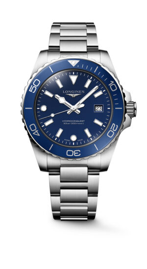Longines Hydroconquest Quartz L3.769.4.96.6 - Gioielleria Casavola di Noci - orologio svizzero subacqueo 300 metri in acciaio INOX con quadrante blu