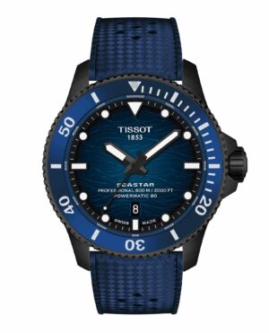 Tissot Seastar 2000 T120.907.37.041.00 - Gioielleria Casavola di Noci - orologio automatico svizzero subacqueo 600 metri - con valvola per fuoriuscita elio - ghiera in ceramica blu