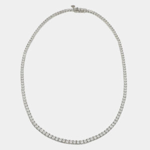 Girocollo tennis a filo diamanti 10.59 ct Prestige White - Gioielleria Casavola di Noci - in oro bianco 18 carati - gioiello per una donna che ama il lusso