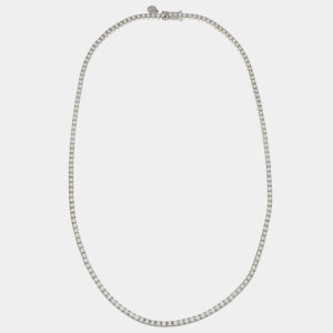 Girocollo tennis diamanti 6.80 ct Prestige White - Gioielleria Casavola di Noci - in oro bianco 18 carati - idee regalo per una donna che deve sposarsi
