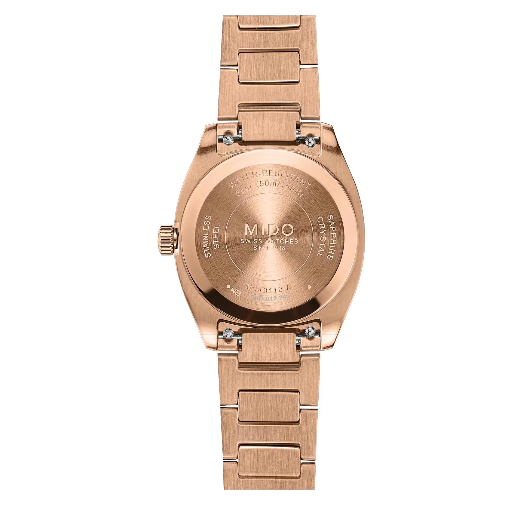 Mido Multifort TV 28 Quartz M049.110.33.263.00 - Gioielleria Casavola di Noci - orologio svizzero al quarzo da donna - cassa in acciaio INOX color oro rosa con vetro zaffiro